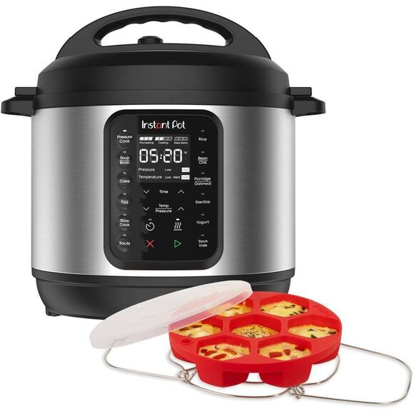 Open Box - Instant Pot -6QT Multi-Cooker Rice Cooke Black/Silver